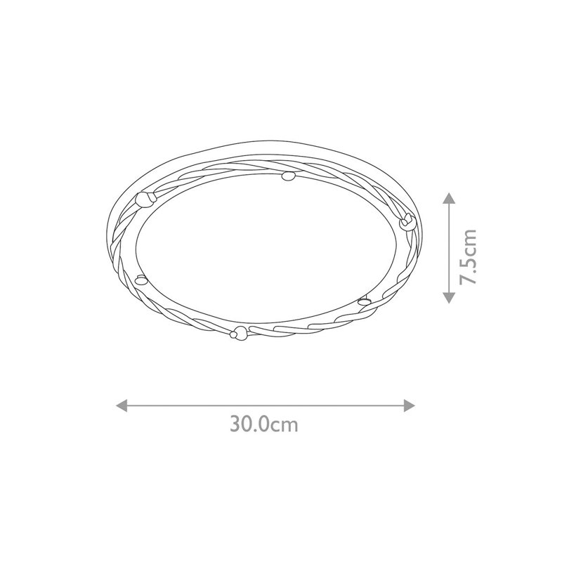 Sackler Glass Flush Mount, Black