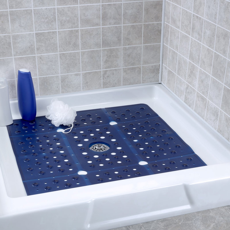 Buskerud Extra Large Shower Mat, Translucent Navy