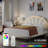 Aisaiah Velvet Upholstered Platform Bed with LED Headboard and Storage-949316124-959535758