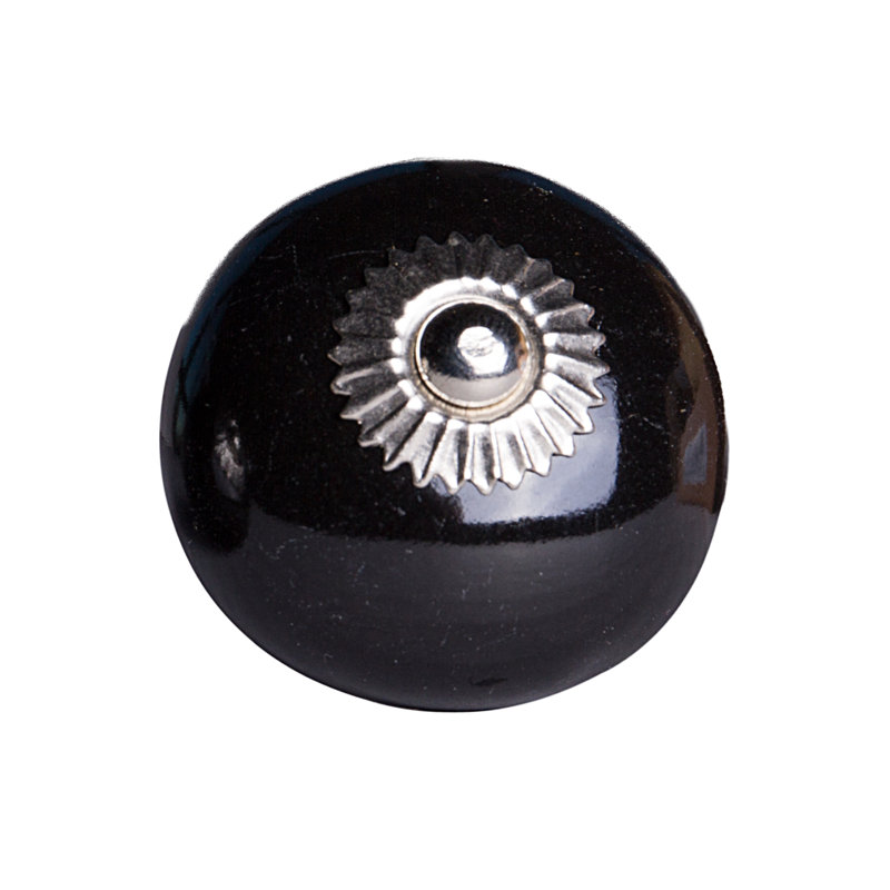 Paquet de 12 poignées 1,5 po x 1,5 po x 1,5 po en céramique / métal noir