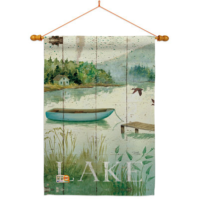Double Sided 40'' H x 28'' W Polyester Flag Set