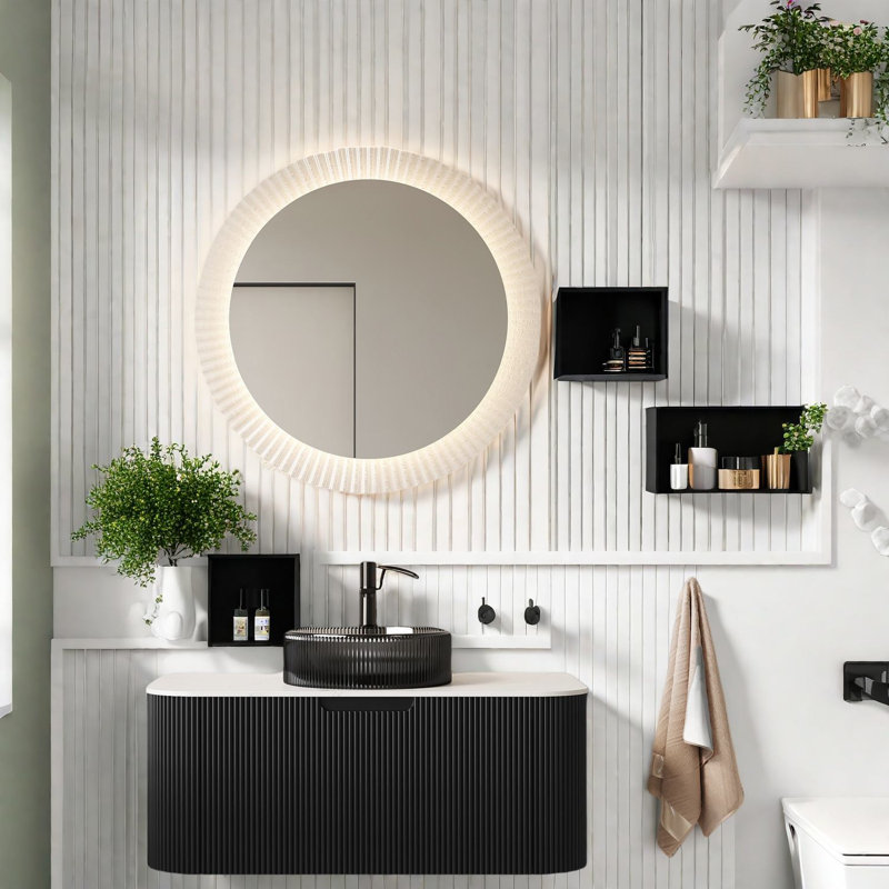 Meuble-lavabo moderne (avec meuble-lavabo et lavabo) avec rangement