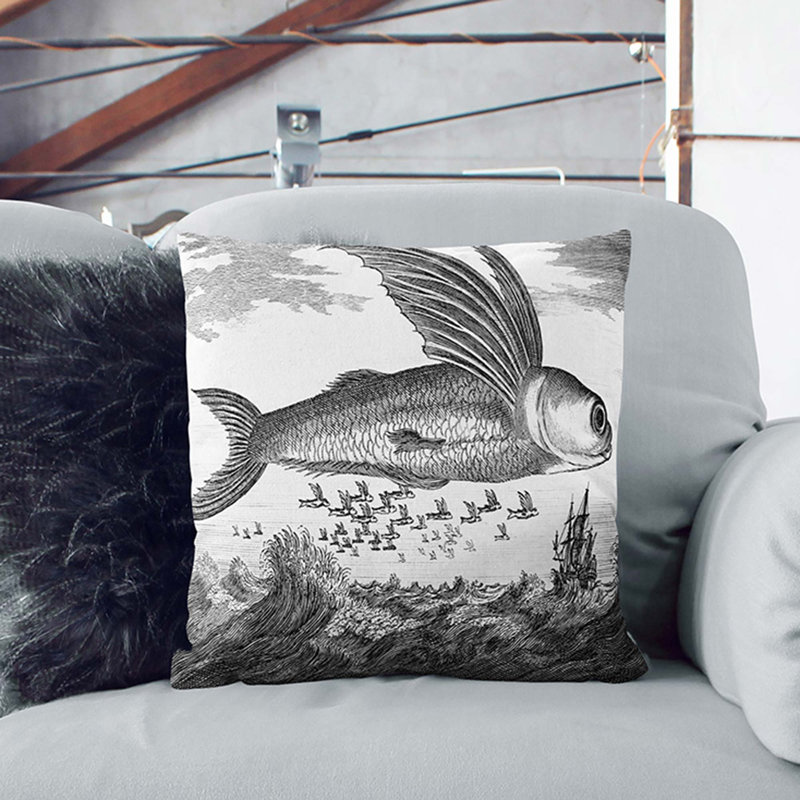 Square Throw Cushion, 55cm H x 55cm W x 20cm D