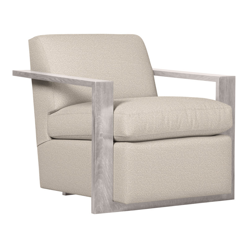 Thom Filicia Home 32" Wide Upholstered Armchair, Dove Gray, Nadia Steam