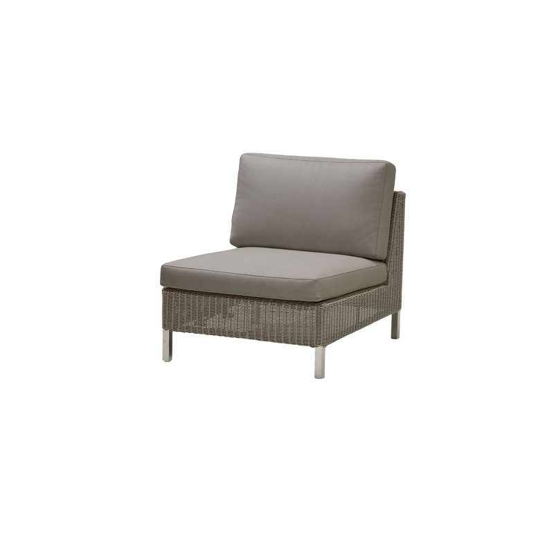 Connect Outdoor Wicker Reversible Patio Sectional with Cushions, Left Hand Facing, Taupe