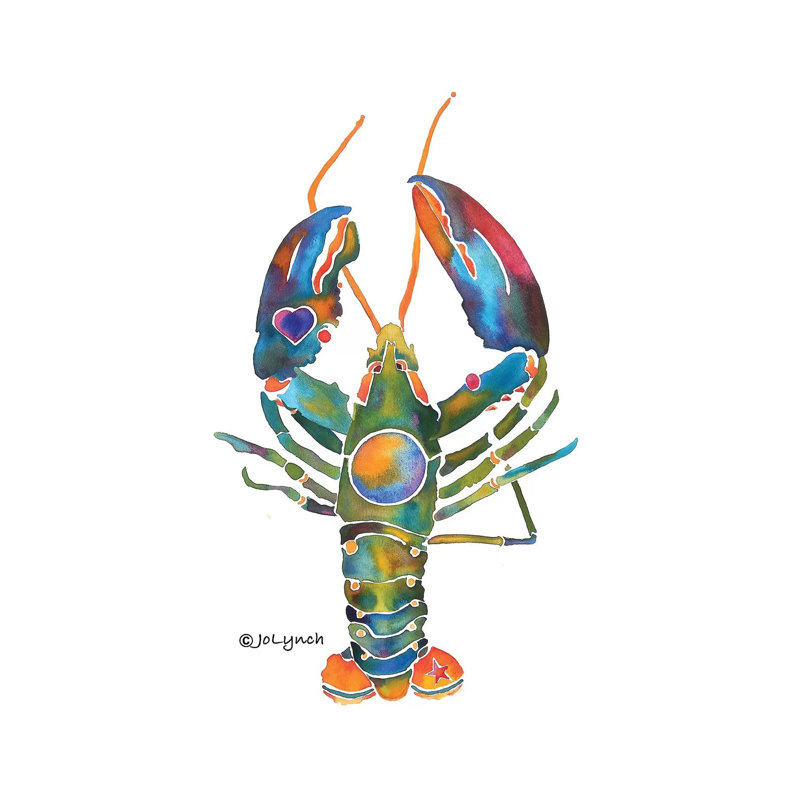 Lobster Bent Claws by Jo Lynch - Wrapped Canvas Gallery-Wrapped Canvas Giclée, 101.6 cm H x 66.04 cm W