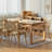 Burlywood Rectangular Solid Wood Dining Table-115342410