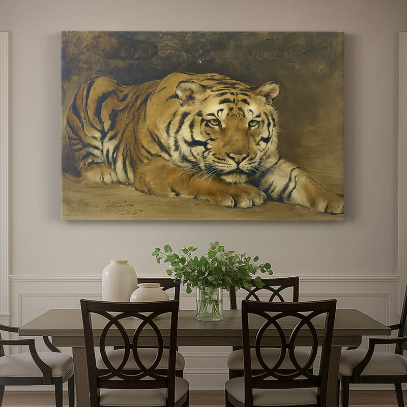 A Tiger-John Collier-Gallery, toile tendue - 1885, 32 x 48