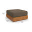 Repose-pieds de patio en bois d'acacia Tahoe