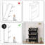 Armoire à chaussures avec 3 tiroirs rabattables, tablette réglable, armoire à chaussures autoportante en bois avec 2 crochets latéraux-44916500