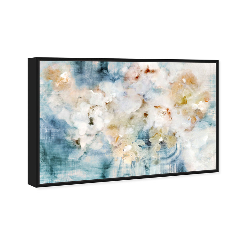 «Flowering Petals Morning», impression sur toile, H 16 po x l 24 po, Cadre noir