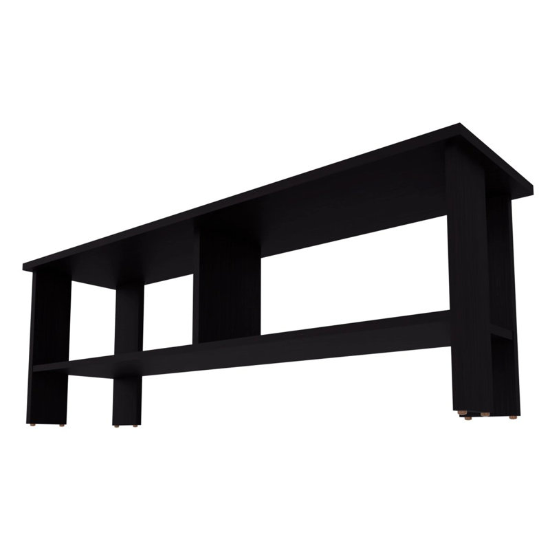 Meuble télé avec rangement ouvert Wengue, Brun