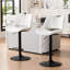 Tabouret de bar pivotant rembourré en similicuir à hauteur réglable avec structure en métal-70378432