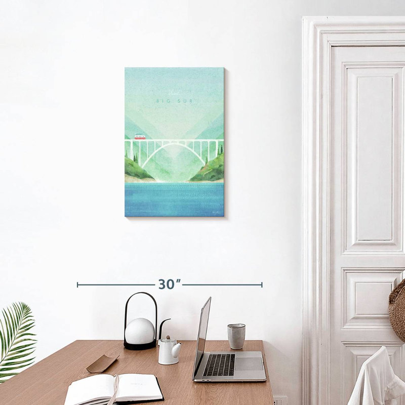 Affiche de voyage rétro Aime Big Sur, H 24 po x l 16 po