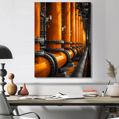 Orange orange Powerhouse Pulse Power Plant I - Power Plants, art mural