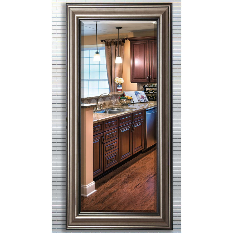Flat Mirror, Antique Silver, 66" H x 31" W