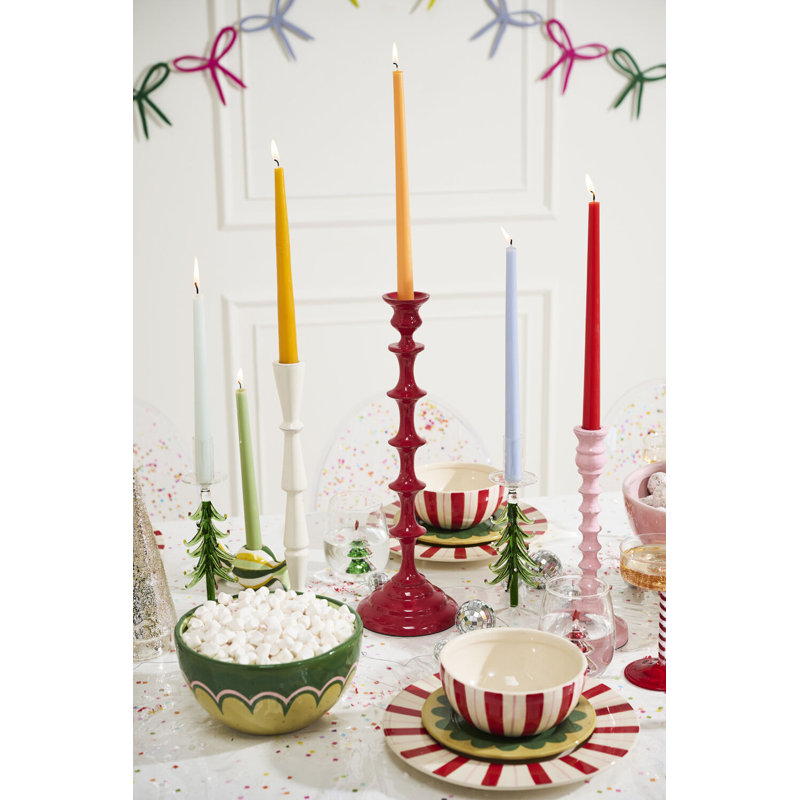 Candy Coated Candleholder 3.75"x 10"