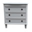 Elegant Byrum 65cm 3 Drawer Chest of Drawers - French Style Grey/Blue Finish Hand Finished Ready Assembled Furniture for Home-1413972668