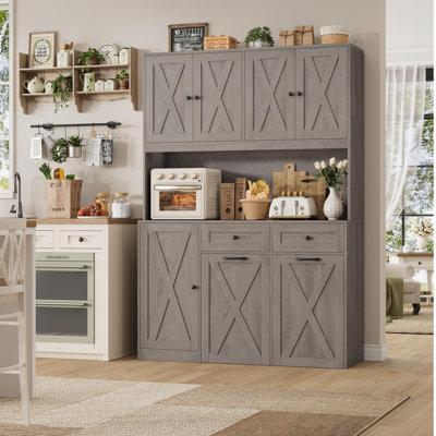 Armoire à poubelle de cuisine escamotable double H 71 po x l 47 po avec poubelle