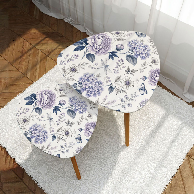 Ensemble de 2 tables basses gigognes Triangle