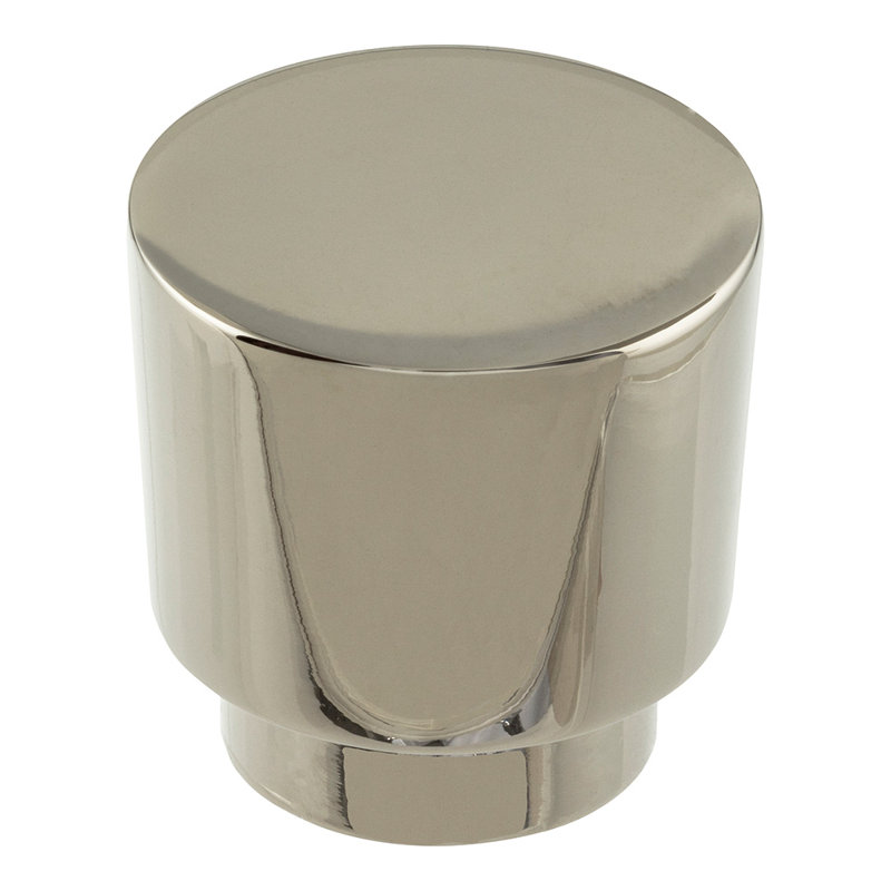 Tom Tom 1 1/4" Diameter Round Knob, Polished Nickel