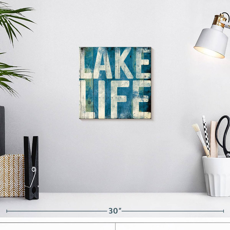 Bleu clair Tergel Lake Life, H 10 po x l 10 po
