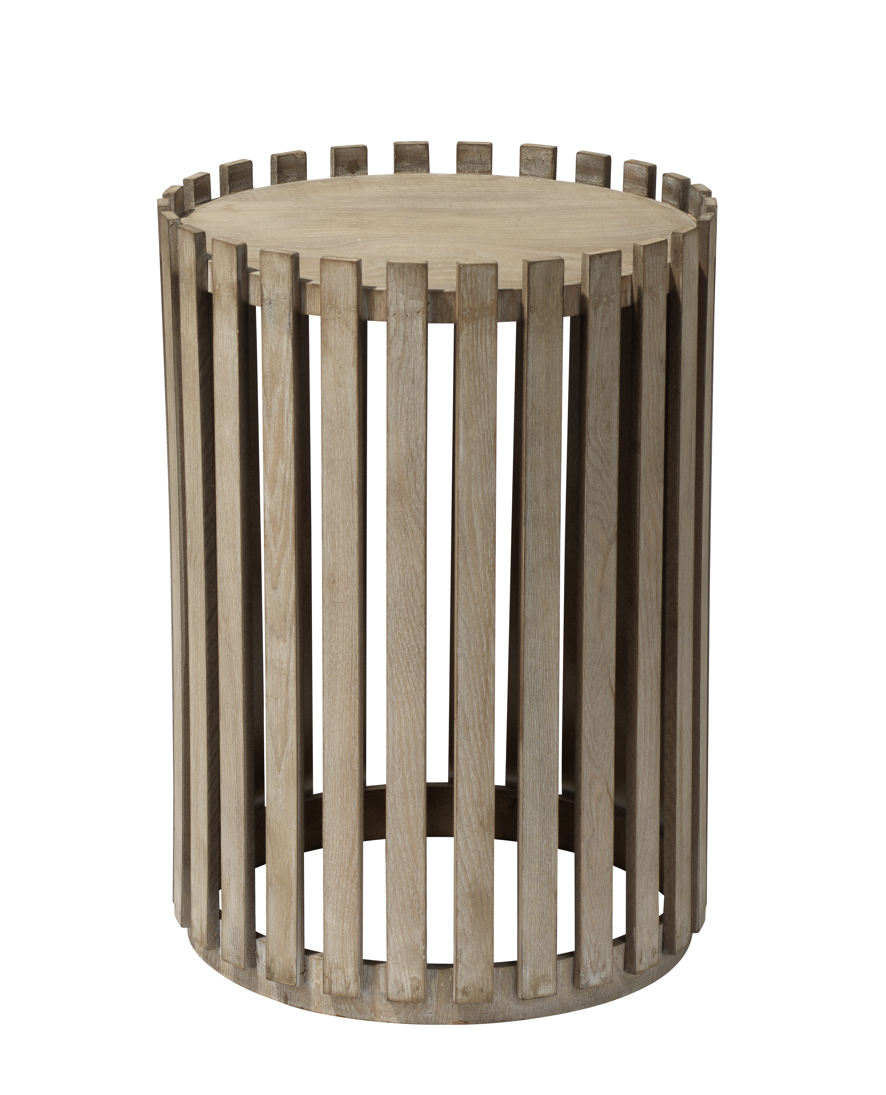 Foundry Select Solid Wood Drum End Table Wayfair