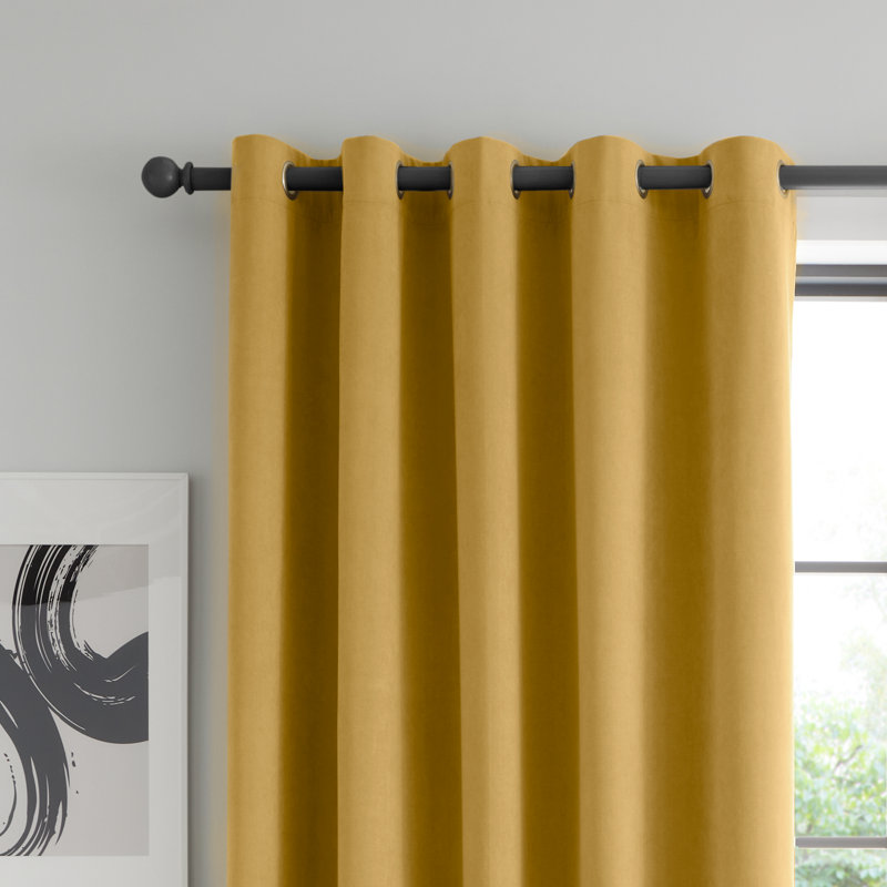 Wilson Blackout Thermal Curtains, Green, 168cm Width x 213cm Drop, Single Panel