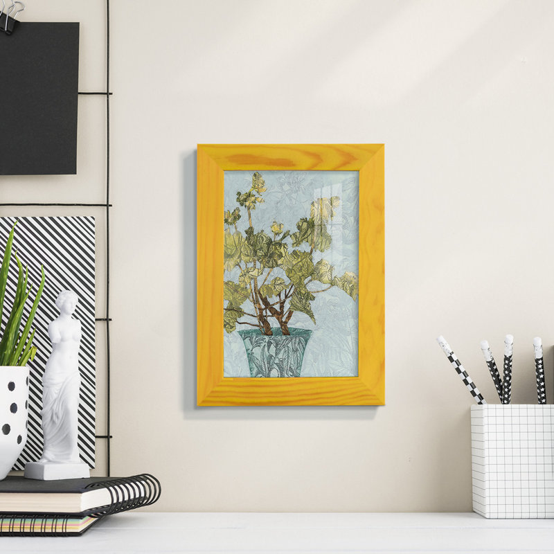 " Conservatory Collage I (FWH) ", 4" W x 6" H x 1" D, Yellow