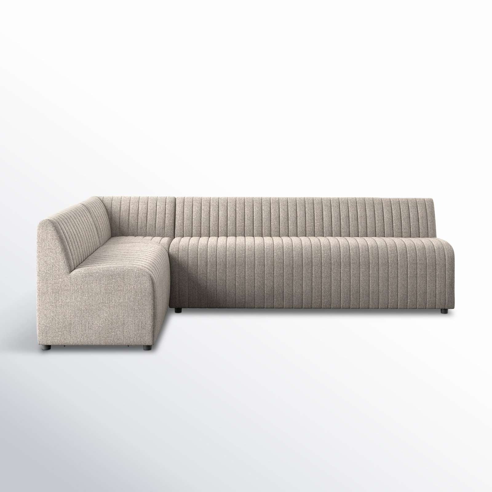 Brandt Modular Upholstered L-Sectional, 31.5" H x 100" W x 66.5" D, Gray Polyester