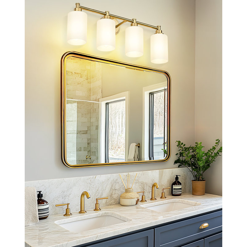 Somona Dimmable Vanity Light, Champagne Bronze, 4