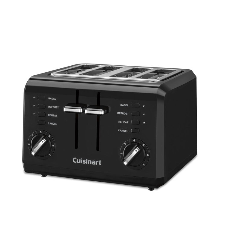 Grille-pain compact à 4 tranches Cuisinart, Noir, noir, noir, noir