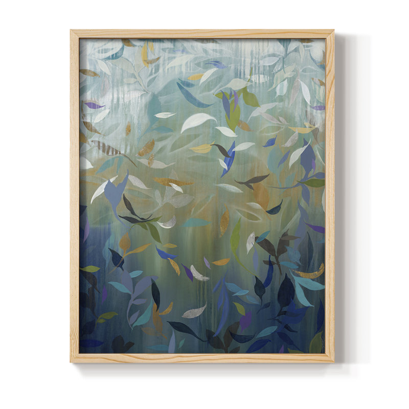 Falling Leaves, reproduction encadrée - bois massif, Naturel, H 11 po x l 9 po