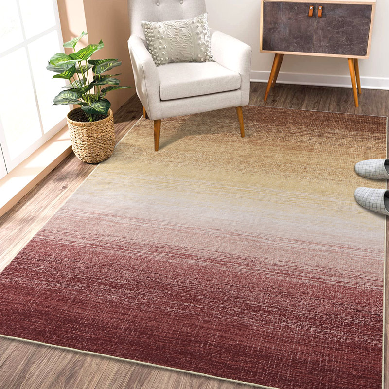 Washable Modern Abstract Area Rug Soft Non Slip Floor Carpet for Bedroom Living Room, Rectangle 9 pi x 12 pi