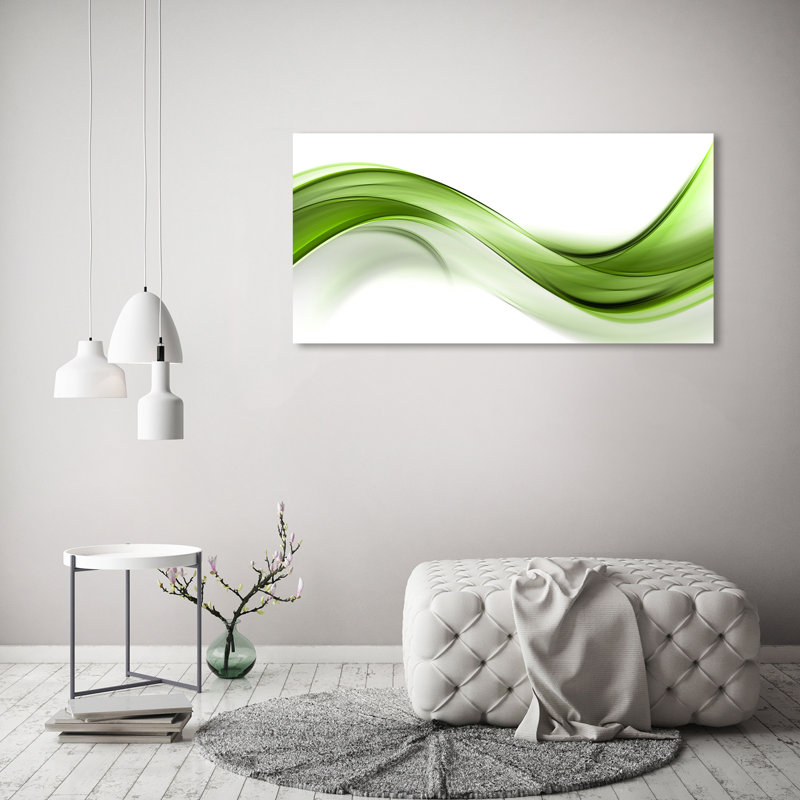 Green Wave - Wrapped Canvas Print