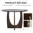 30" H Round Solid and Manufactured Wood Cross Pedestal Dining Table-30876439-30876434