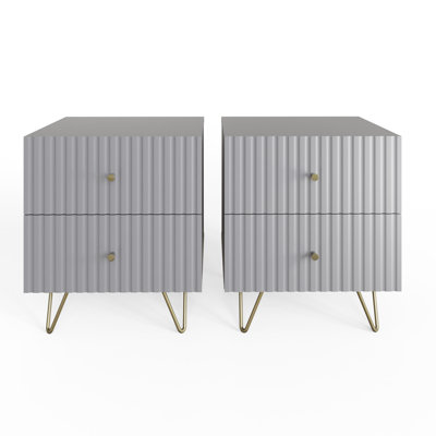 Alipio 40cm W Manufactured Wood Bedside Table