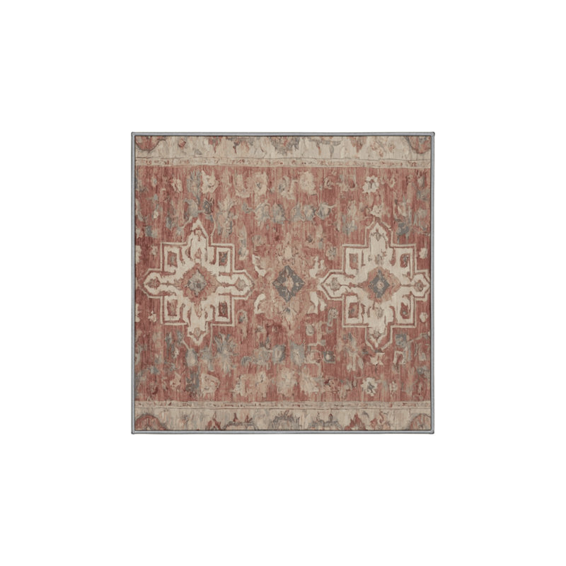 Tapis gris lavable à la machine GSIX03625, Carré 3 pi