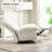 Swivel Rocker Recliner Chair Set Of 2, 360° Swivel Recliner With Heat And Massage, Rocker Recliner Nursery Glider Chair With Side Pockets For Living Room (white, Fabric)-1718900271