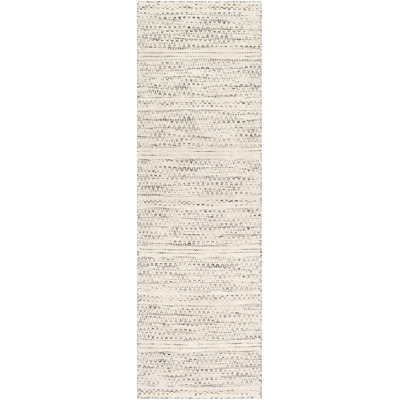 Chevron Flatweave Wool Cream/Black Area Rug