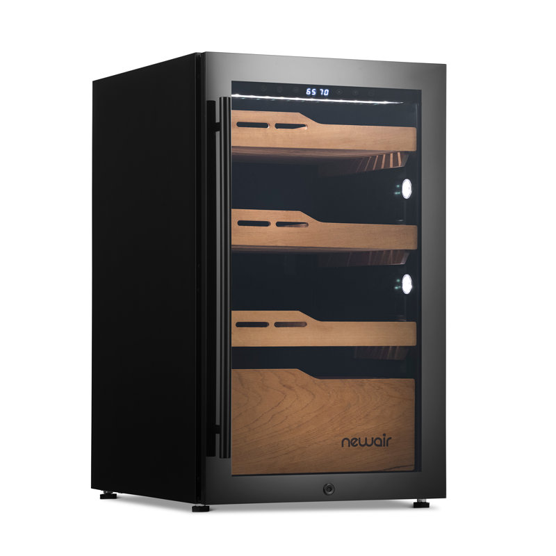 NewAir Black Electric Cigar Humidor with Cedar Drawers