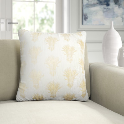 Toile Feather Throw Pillow
