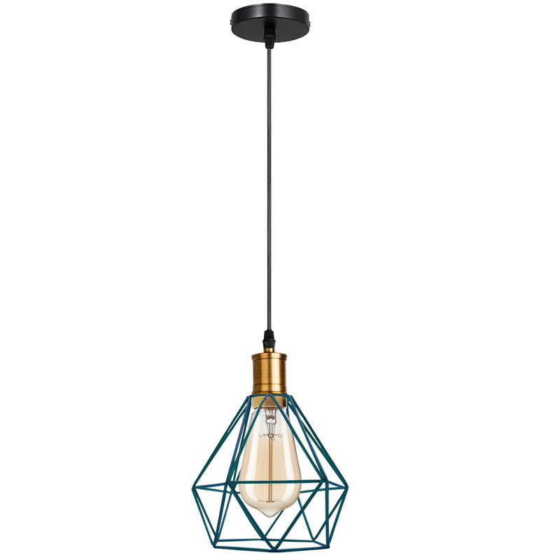 Braylene 1 - Light Black/Gold Single Pendant, Blue