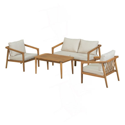 Westin Outdoor Acacia Wood 4PCS CHAT SET