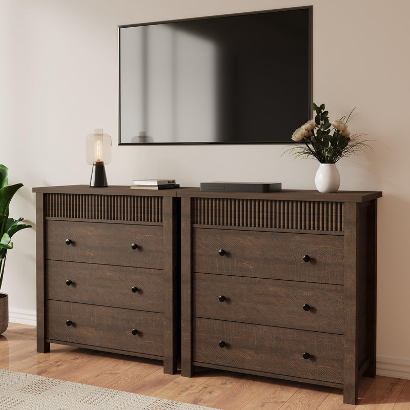 80cm W 3 - Drawer Chest of Drawers, Brown