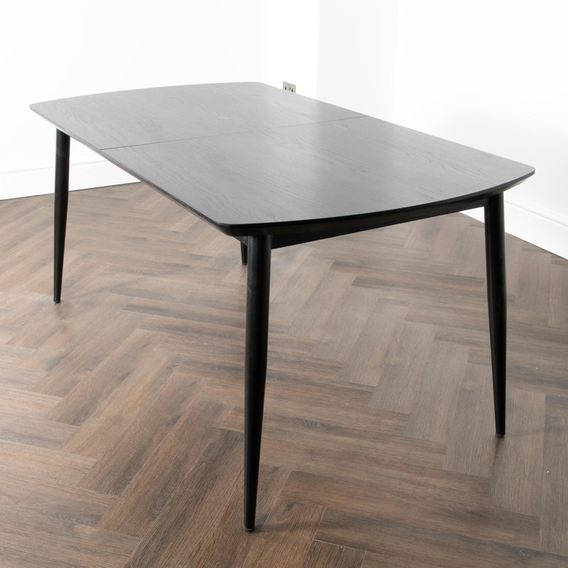 Rivanna Extendable Metal Base Dining Table, Espresso