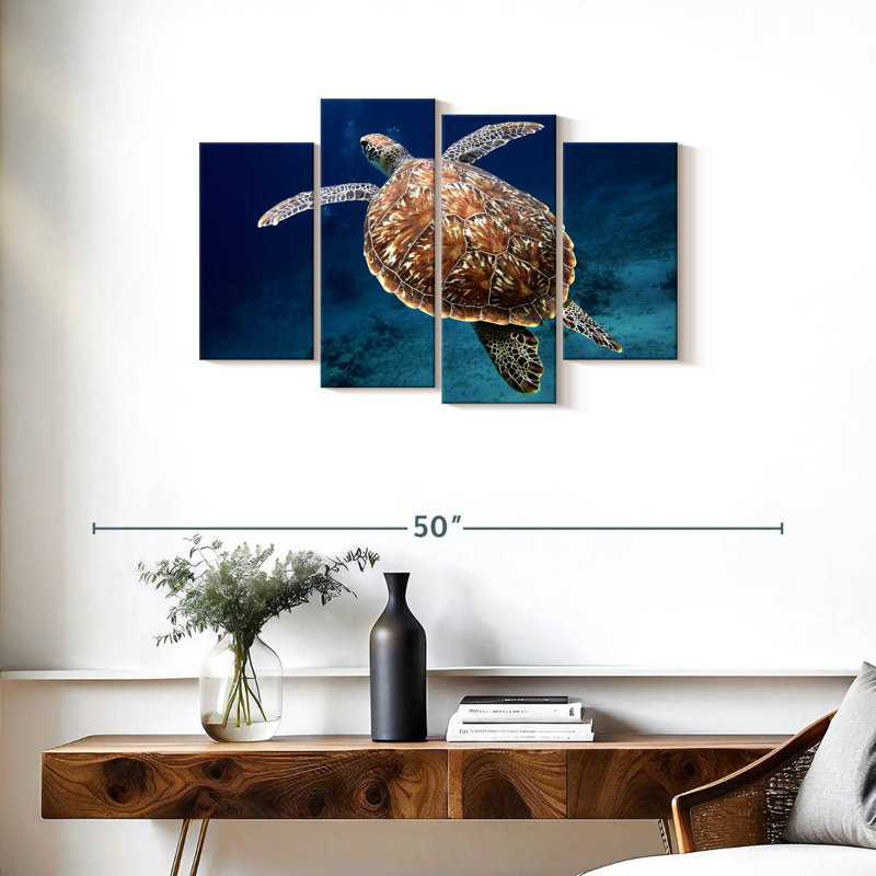 Brampt Swimming Turtle, 22" H x 36" W