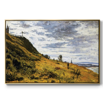 «Prenant une promenade sur les falaises de Sainte», reproduction d'art sur toile
