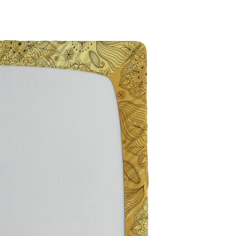 Microfiber Floral Fitted Sheet, Full Fitted Sheet