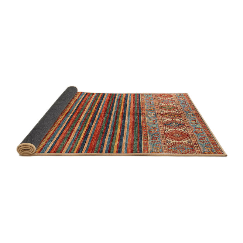 Tapis brun contemporain Maghin, Rond 5 pi